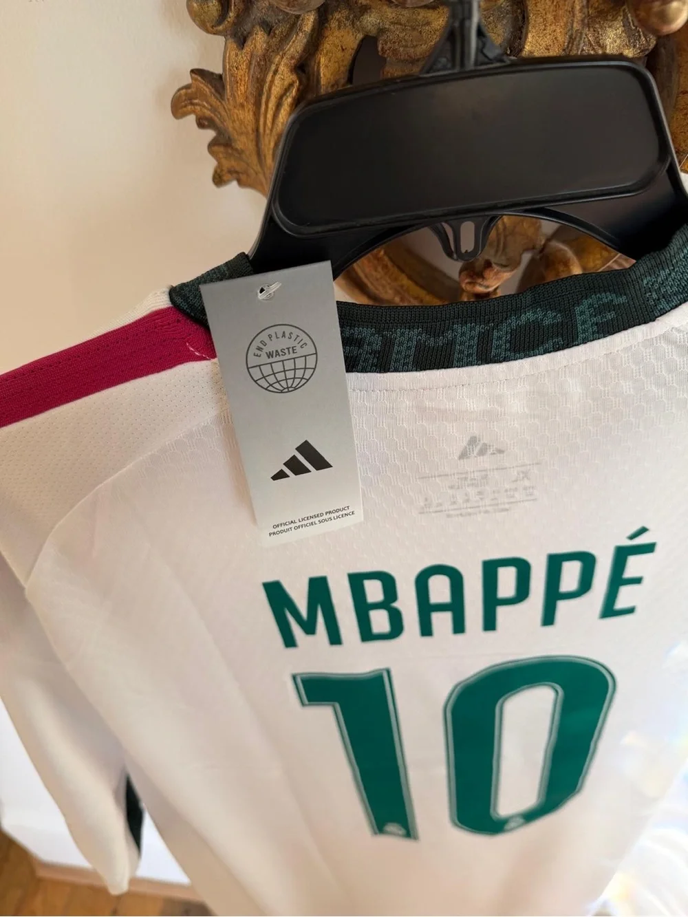 adidas Real Madrid Home Jersey in White with Pink & Green Accents